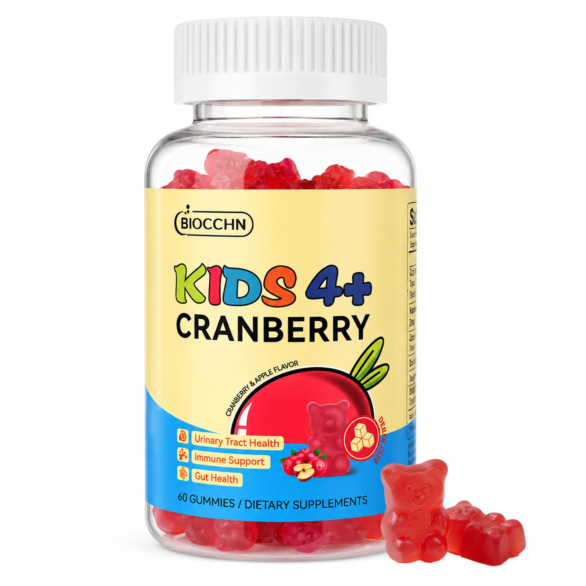 D-Mannose with Cranberry Gummies for Kids, Urinary Tract Health Support