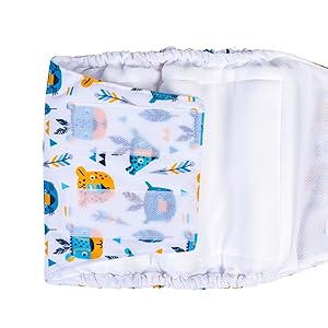 CuteBone Dog Diapers Male Washable Belly Band for Male Dogs Wraps 3pcs a Pack DM43L