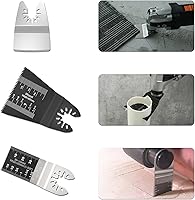 Vista 8 de Protoiya 87 cuchillas oscilantes para herramientas, multiherramienta de liberación rápida de plástico de metal de madera, accesorios con papel