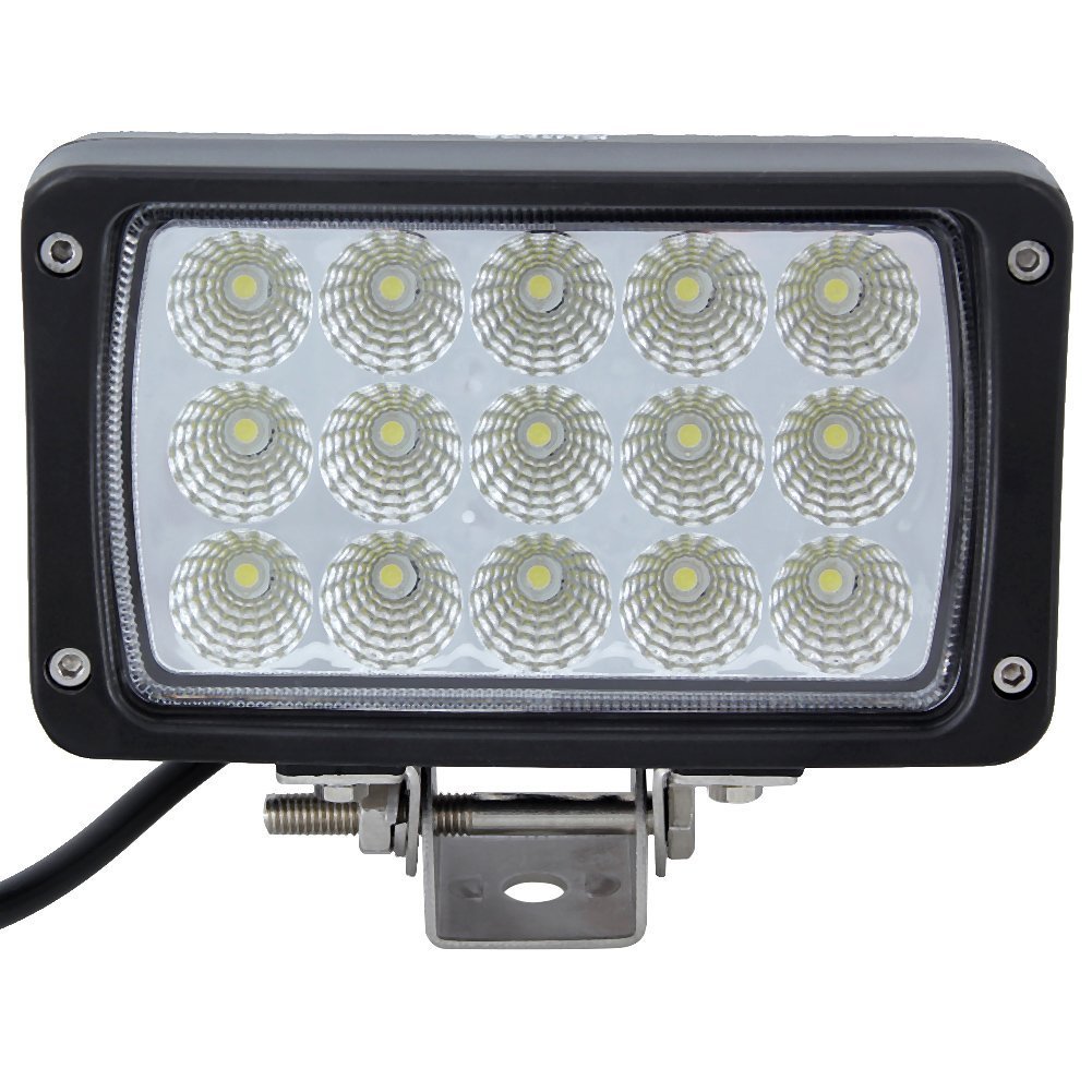 2 X 45W phare de travail LED lampe voiture SUV ATV tracteur pelleteuse camion grue 4x4 camion Work light Phare LED Lampe à LED pour véhicule tout-terrain 12V 24V Lumière LED
