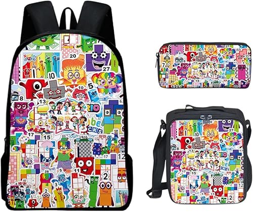 Mochila de moda y bolso de hombro inclinado Mochila para computadora portátil Mochila linda de dibujos animados para mujeres y hombres, 2, Mochilas