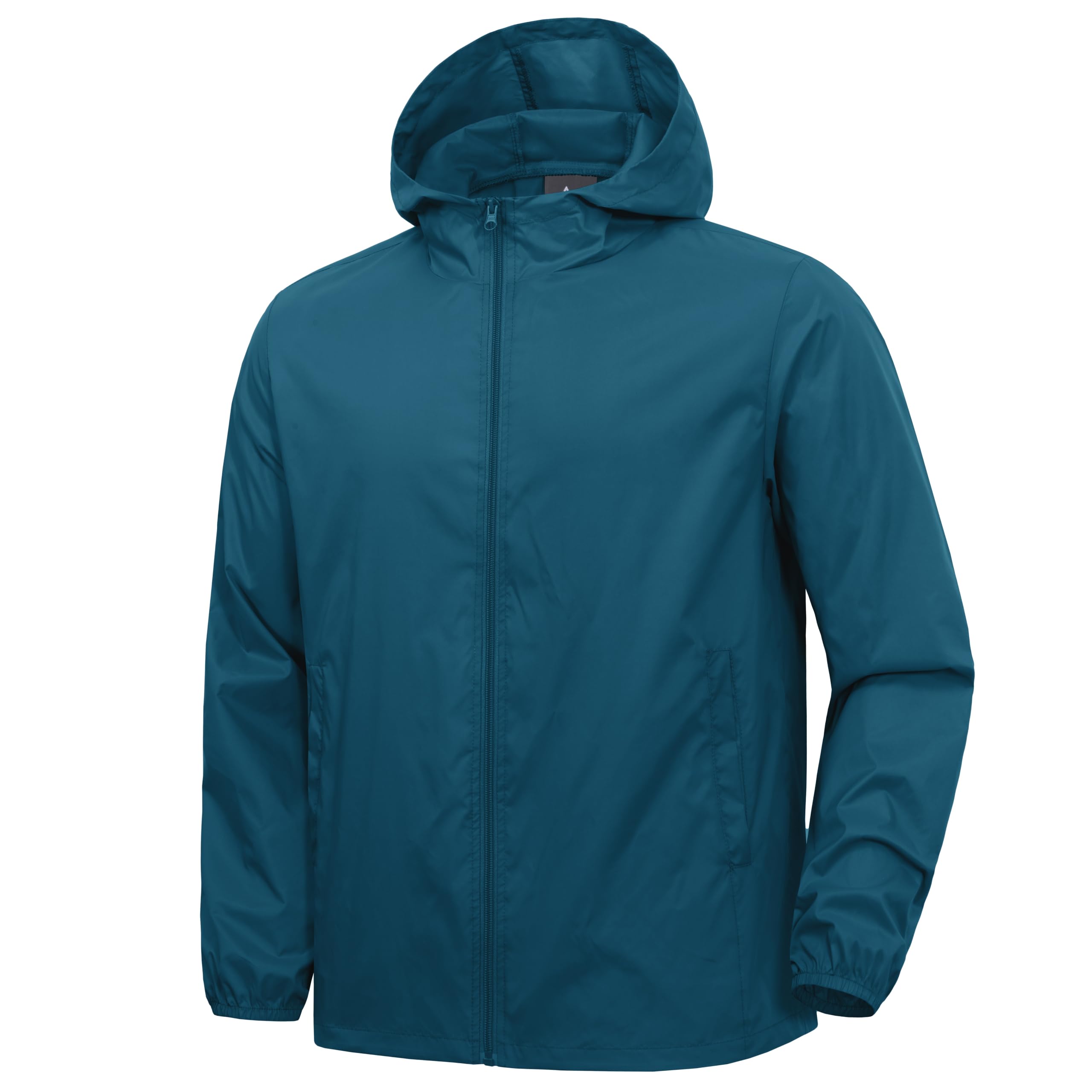 ZITY Men's Lightweight Waterproof Rain Jacket Hooded Windbreaker Raincoat Packable for Outdoor Hiking
