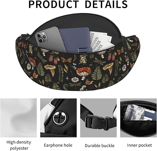 Miniatura 256 de Graffiti Instrument Music 80s 90s Microphone Fashion Casual Fanny Pack Waist Bag Men Women Adjustable Belt Waist Bag For Travel Hiking Cycling
