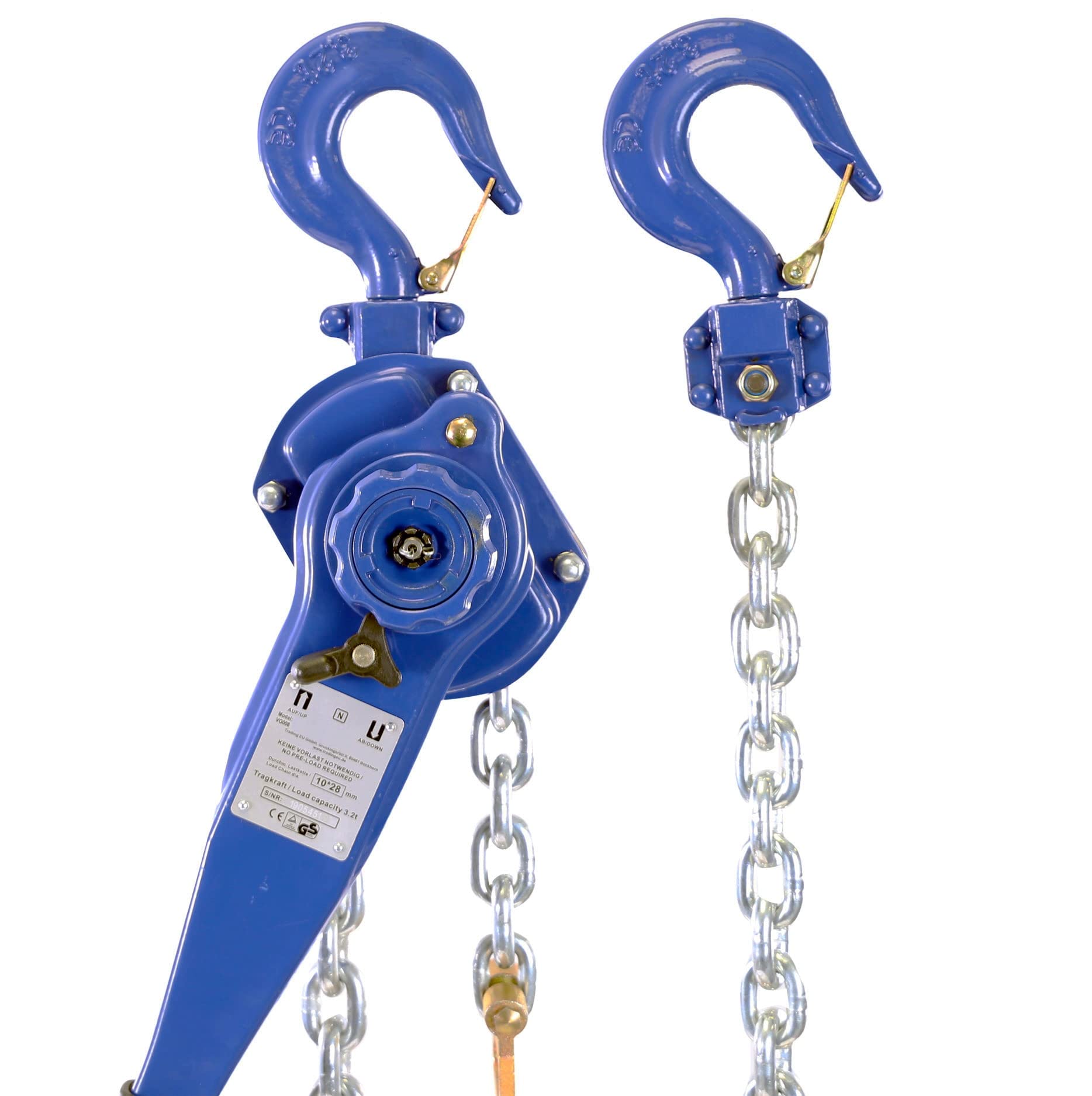 Pallit Hebelzug LEVERPRO-S | 3000 kg | 1,5 m Kettenlänge | verzinkte Stahlkette | zweistufiges Getriebe | Leerlauffunktion