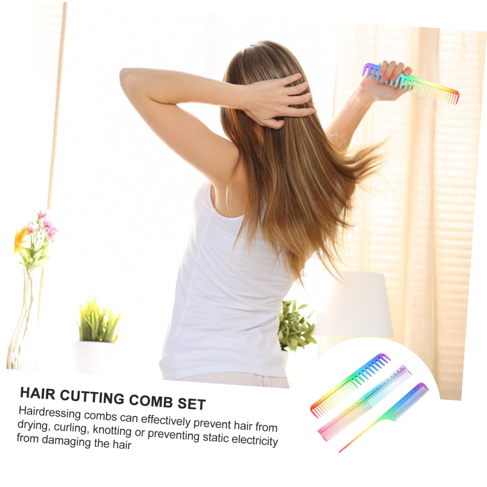 MAGICLULU 9 Stk Friseurkamm Haarkamm Kamm Für Friseursalon Haarshampoo-bürste Scheidekamm Spießkämme Profi Rattenschwanzkamm Friseurkamm Zubehör Haarwaschkamm Locken Regenbogenkamm Plastik