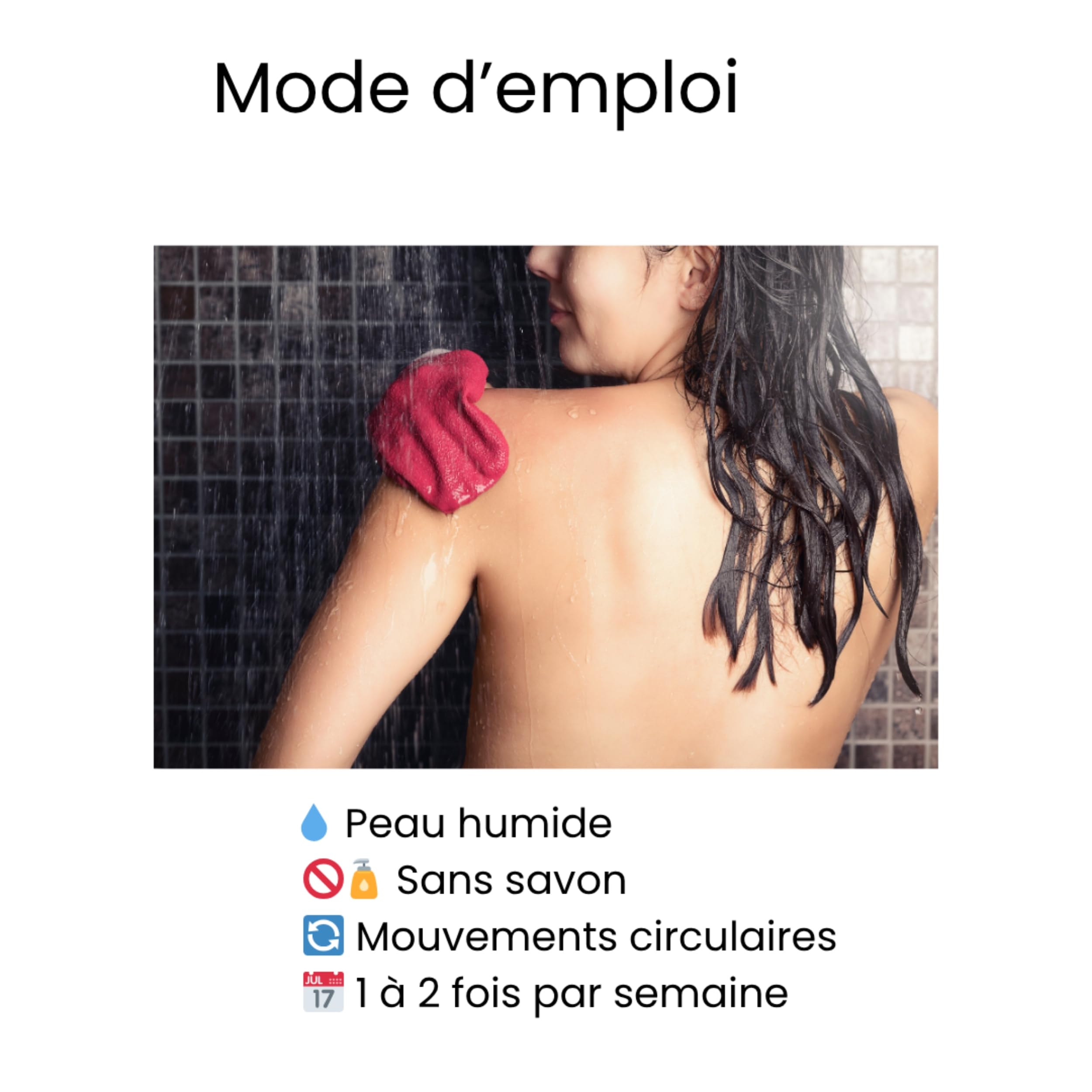2 pcs x Gants exfoliants Visage et Corps, gant de Kessa/Crin/Viscose peaux mortes, gommage en profondeur tout en douceur, nettoie et élimine cellules mortes, peau d'orange, cellulaire, taches