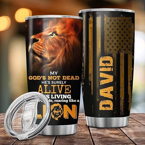 Miniatura 3 de Regalos cristianos personalizados para hombres inspiración bíblica religiosa con bandera de Estados Unidos regalo de cumpleaños para papá marido