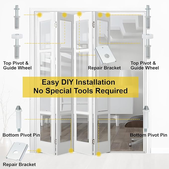 Kit de Reparación para Puerta Plegable de Madera 1-3/8" miniatura 4