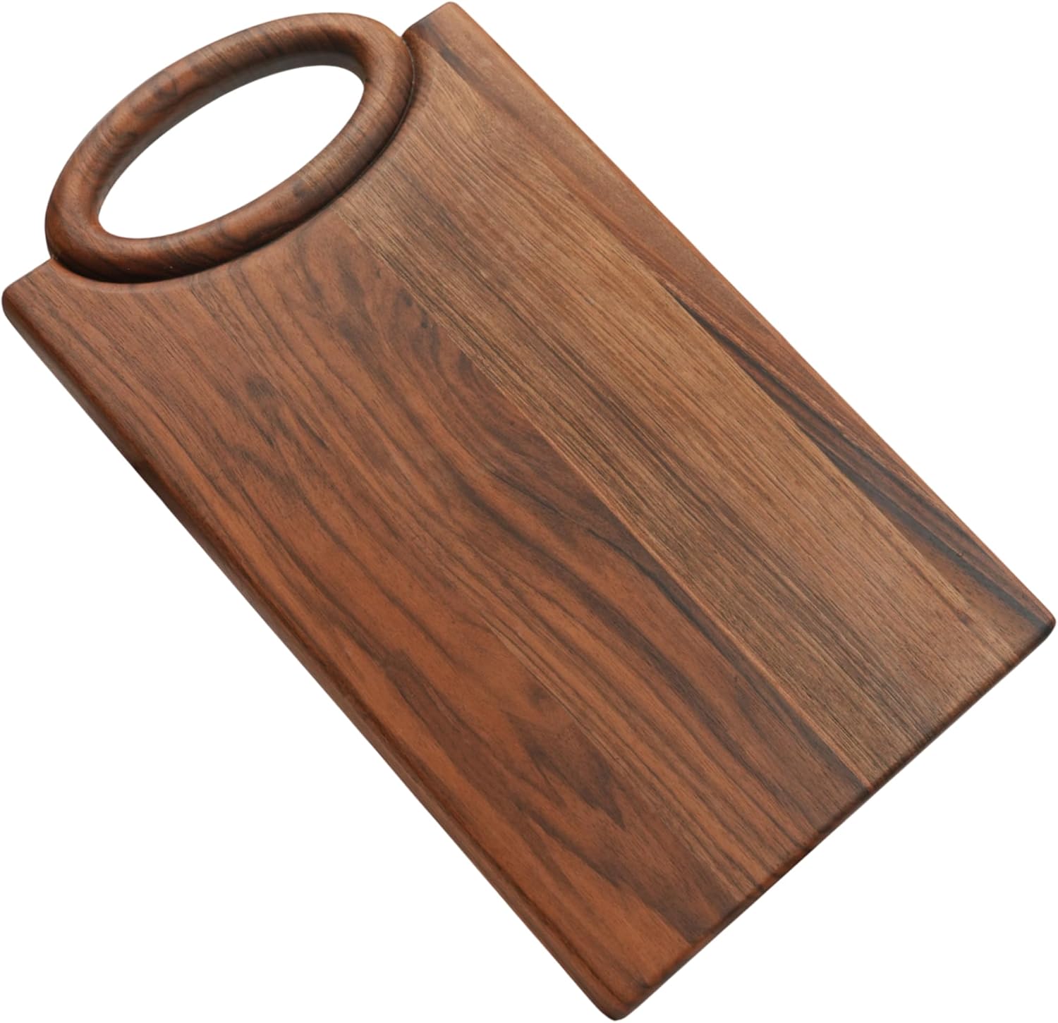 Oval Handle Walnut Cutting Board – Premium Wooden Chopping Block for Kitchen & Serving – Durable, Knife-Friendly, and Stylish Design (Large) 17.7"L x 10.6"W