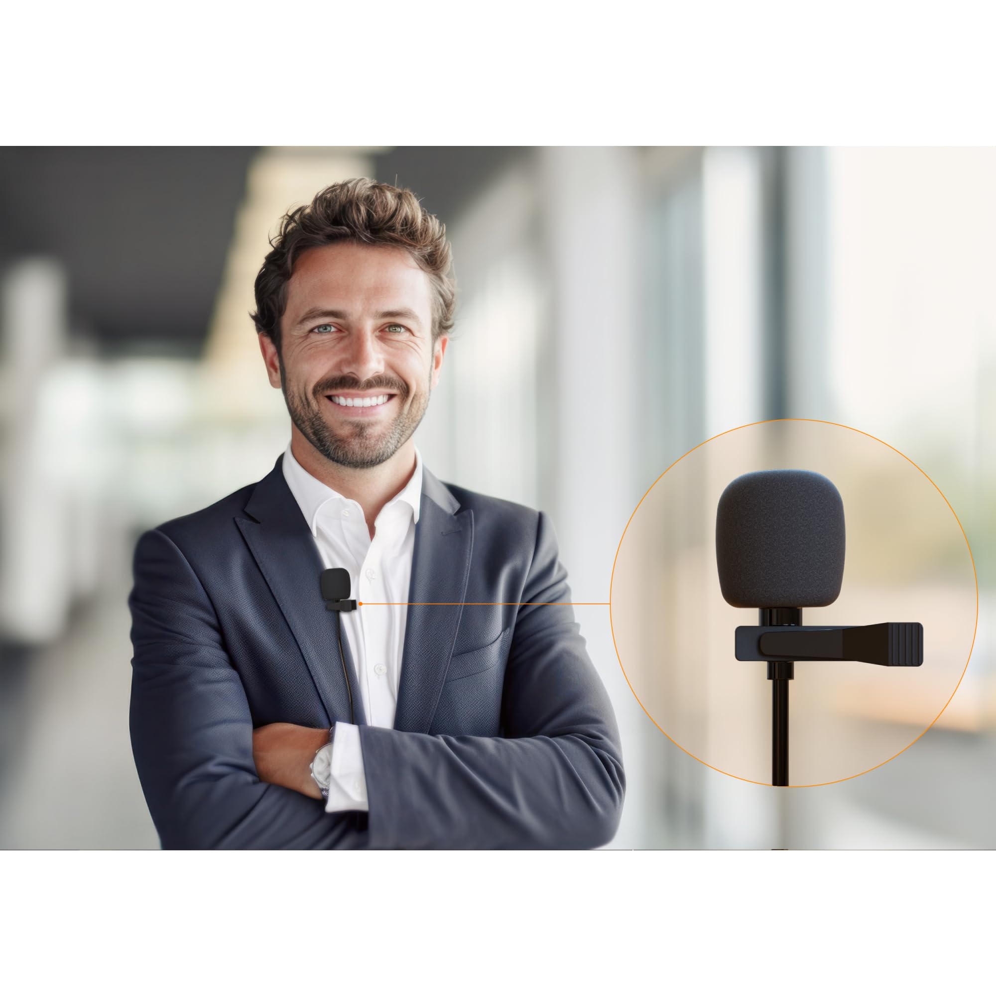 Audibax AWM 402 Sistema Inalámbrico Micrófono Lavalier de 4 Canales UHF
