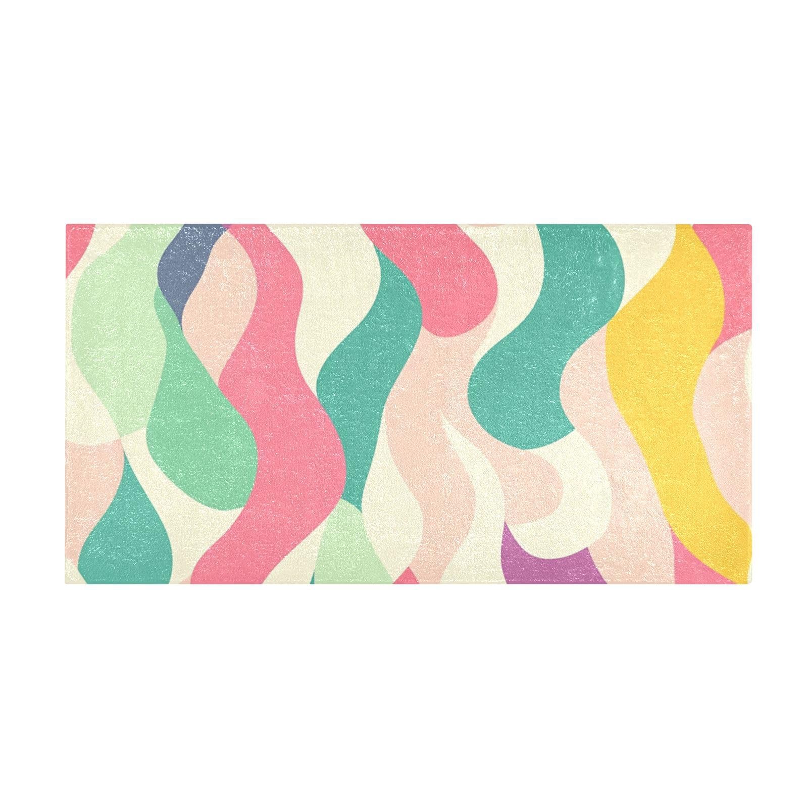 Tapis de bain abstrait coloré 100x51 cm antidérapant et doux
