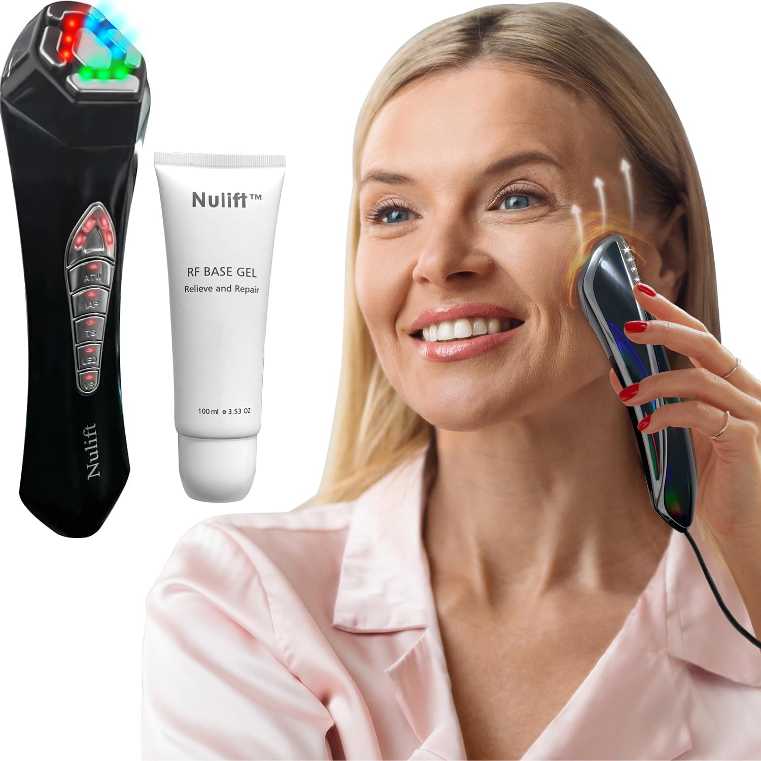 Radio Frequency Skin Tightening | Lift | Firm | Wrinkle Removal | Increase Collagen & Absorption - with Power 12W - 5 in 1 RF Skin Tightening Machine(Wired)