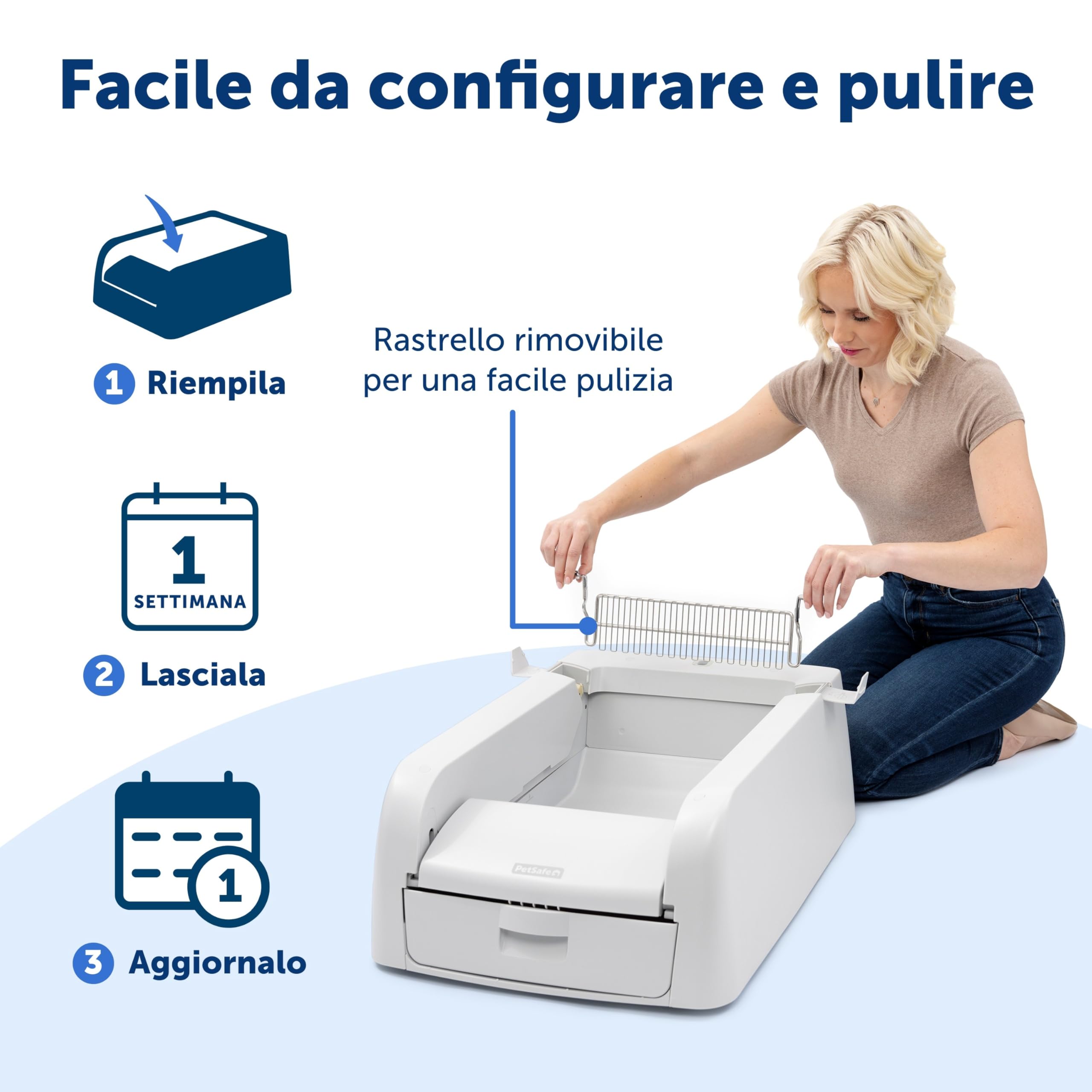 PetSafe - Lettiera Autopulente Agglomerante ScoopFree - Nessuna Paletta, Controllo Superiore degli Odori, Adatta a Più Gatti