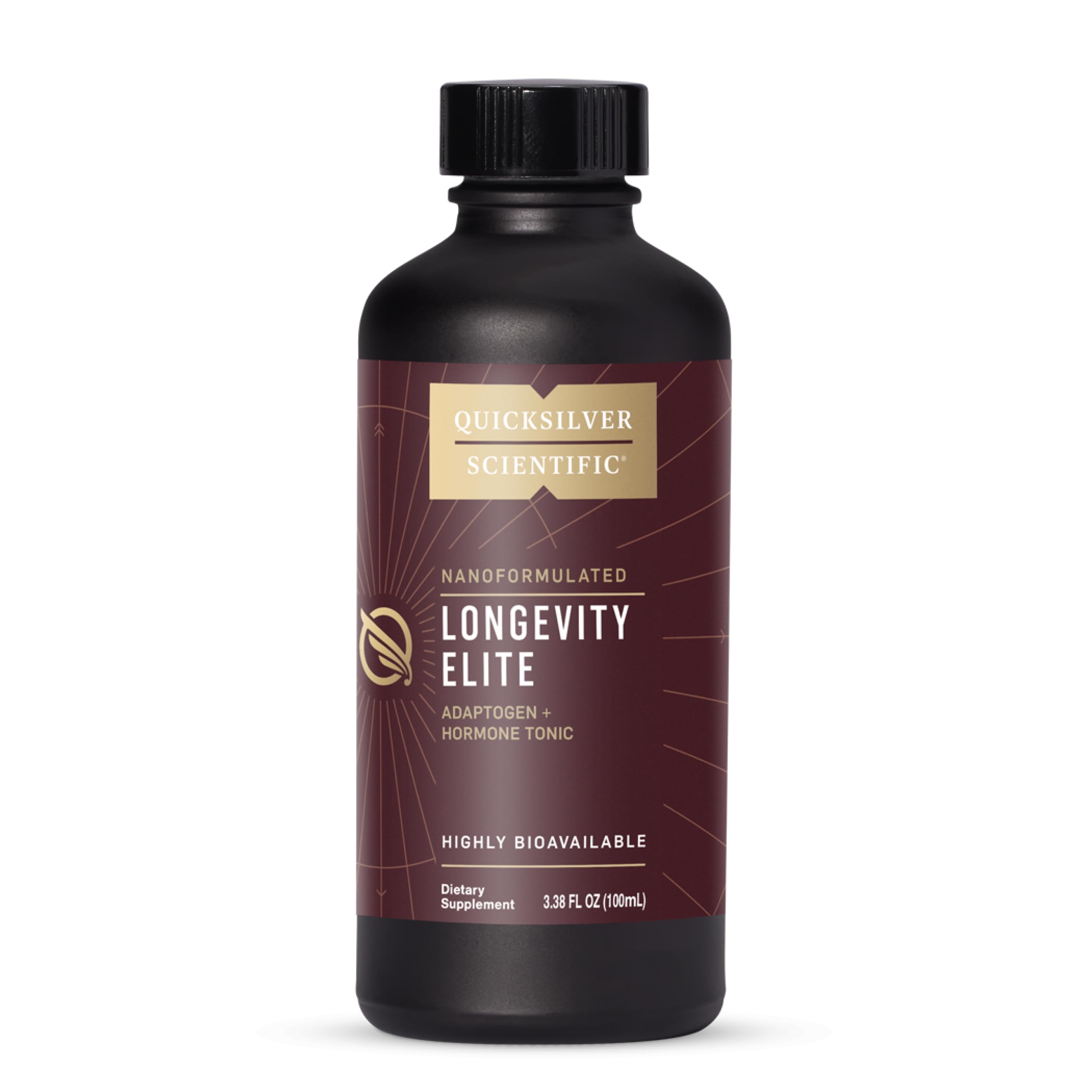 Longevity Elite - Liposomal Adaptogen + Pregnenolone Tonic - Herbal Supplements Designed for Age Optimization Support While Targeting AMPK, Sirtuins + Telomeres (100ml)