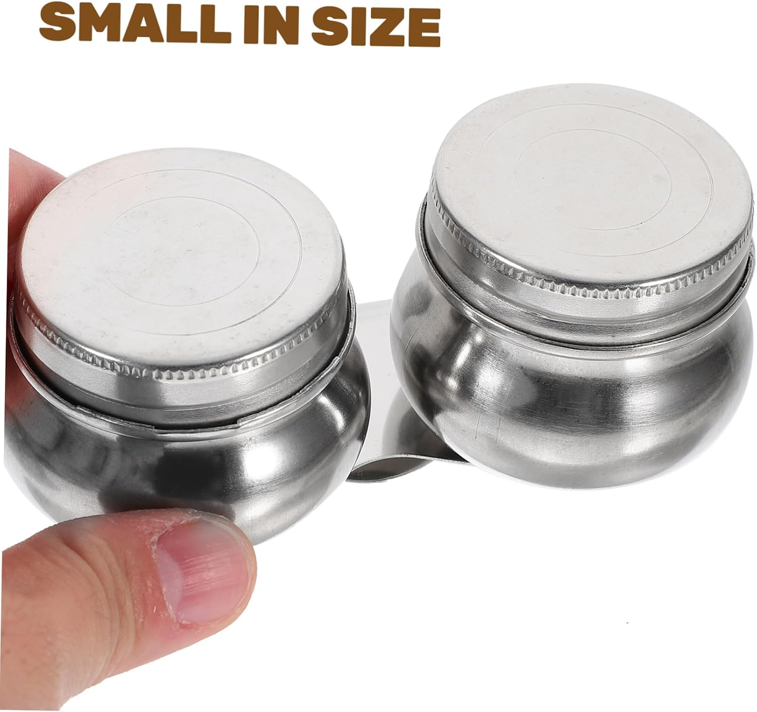STOBOK 2pcs Paint Mixing Pot Paint Cups with Lids Water Paint Palettes Cup Artist Paint Water Cup Portable Palettes Cup Dipper Oil Paint Container Brush Paint Cans Stainless Steel Clean, Picture 2