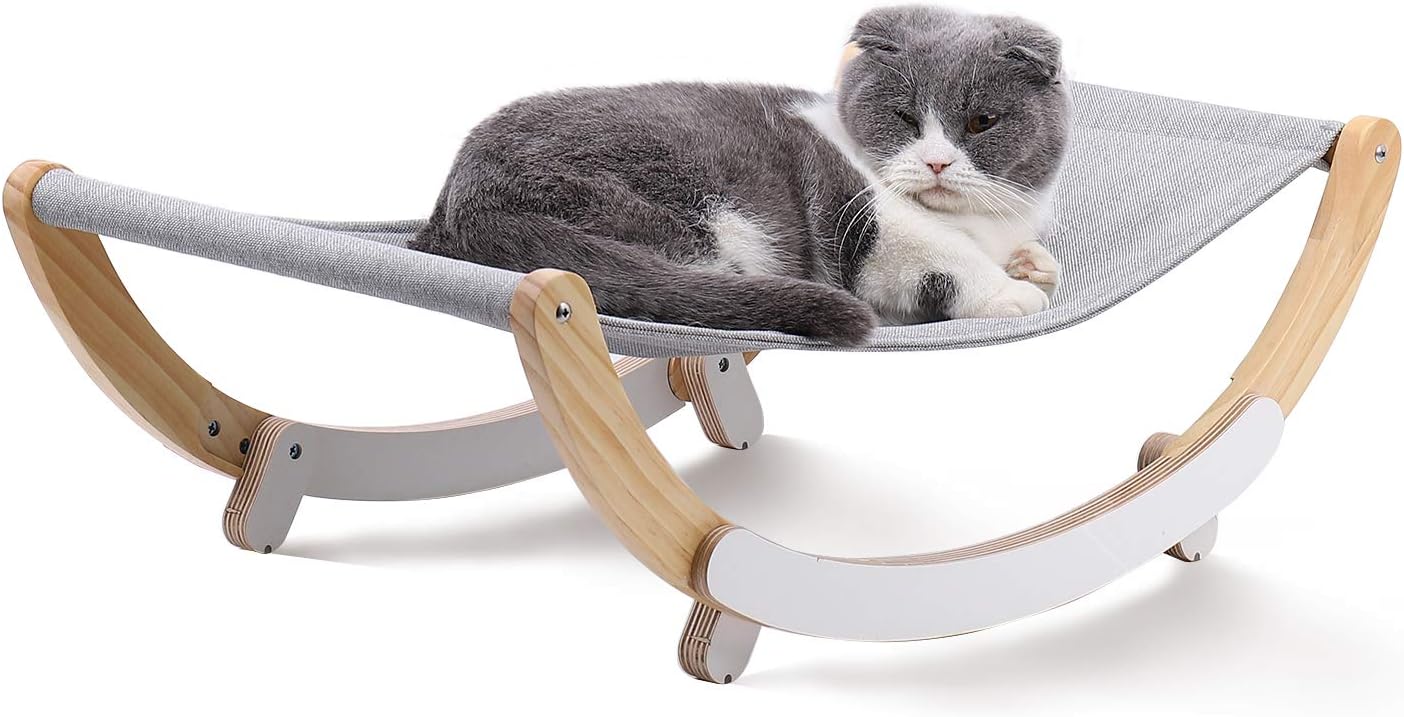 FUKUMARU Cat Hammock, New Moon Cat Swing Chair, Elevated