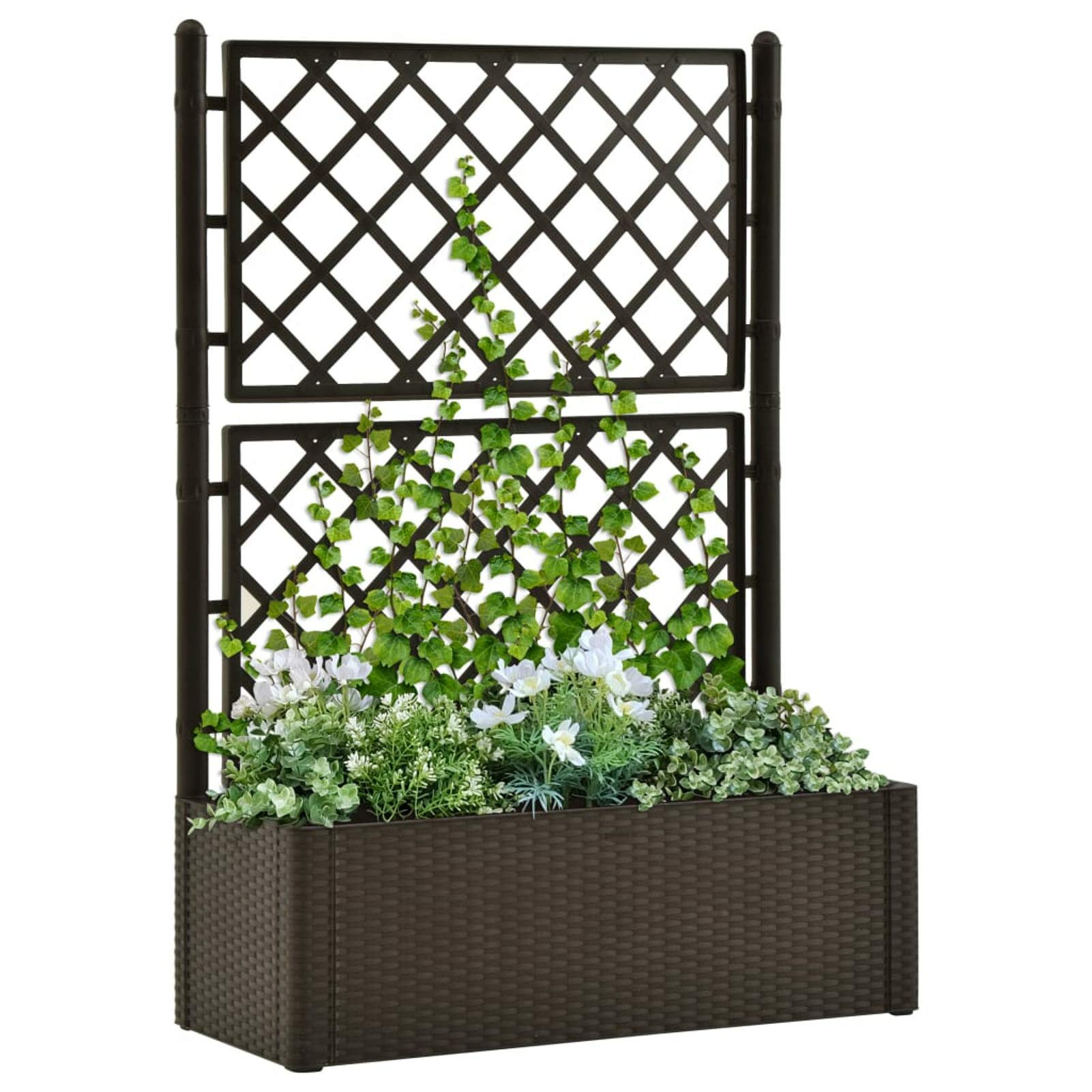 ShGaxin Arriate, Tavolo Da Coltivo, Orto Domestico, Coltivazione Di Piante Aromatiche, Arriate Da Giardino, con Traliccio e Sistema di Irrigazione Automatica Moca