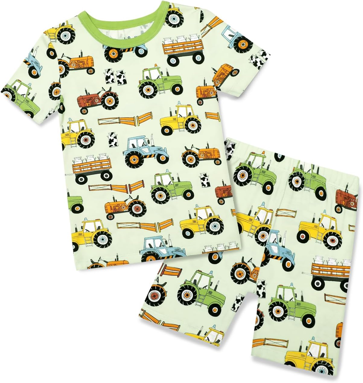 babee Reshinee Bamboo Viscose Toddler Car Pajamas Boys Girls Kids Cool Short Summer 12M-8Y Snug fit Pjs Set 2pcs