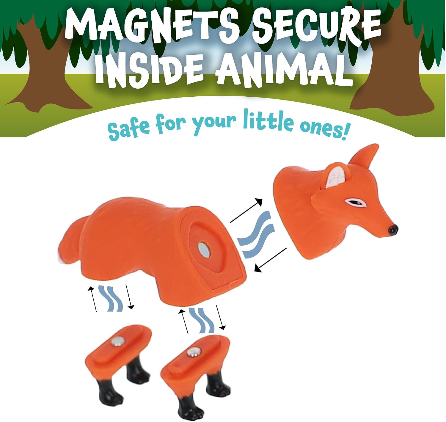 POPULAR PLAYTHINGS Mini Magnetic Mix or Match Forest Animals, Set of 4 image 4