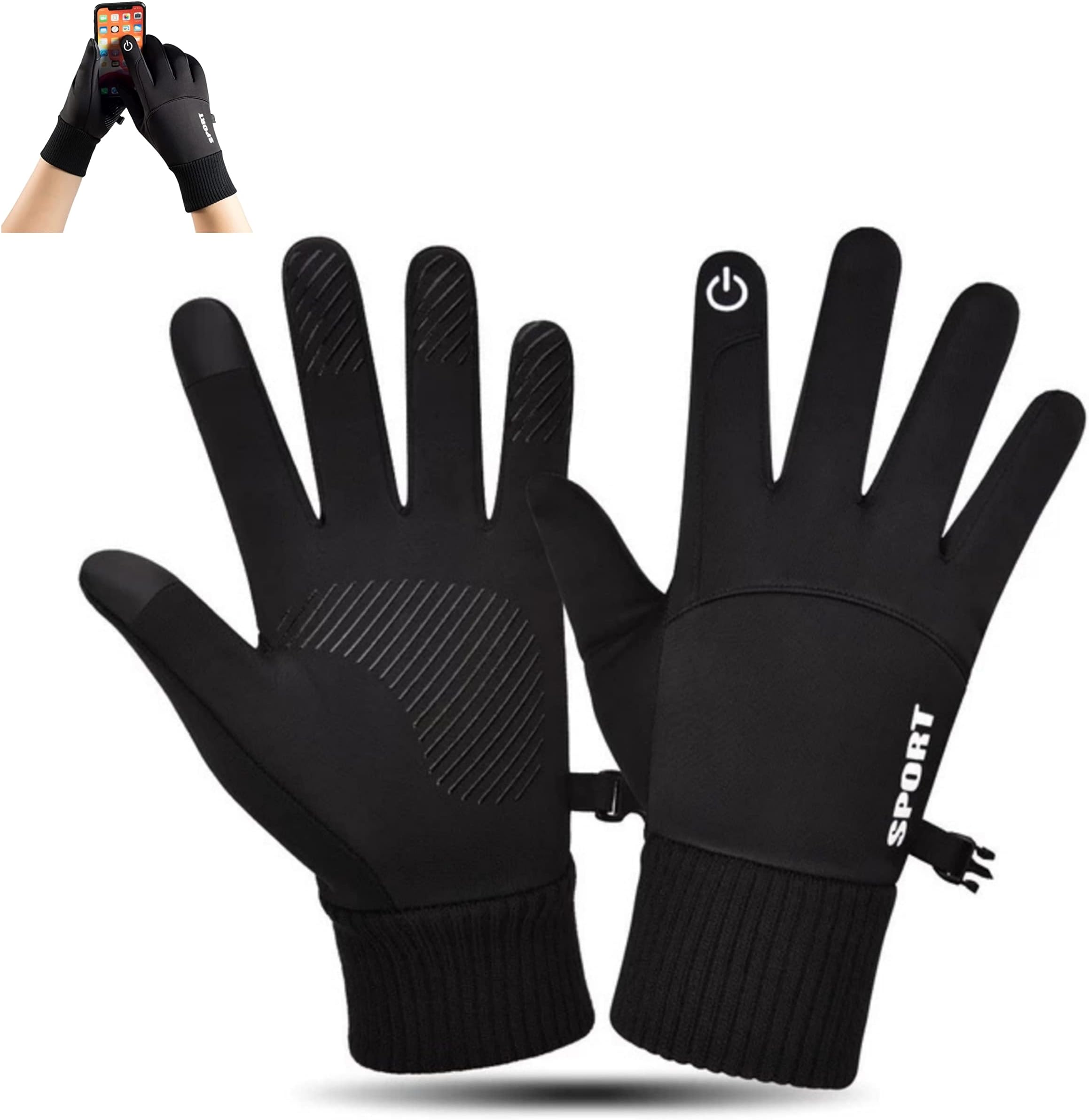 Men's Winter Warm Touch Screen Gloves Waterproof, windproof, Texting, Riding, Driving and Outdoor word Thermal winter gloves for men/boys Free Size