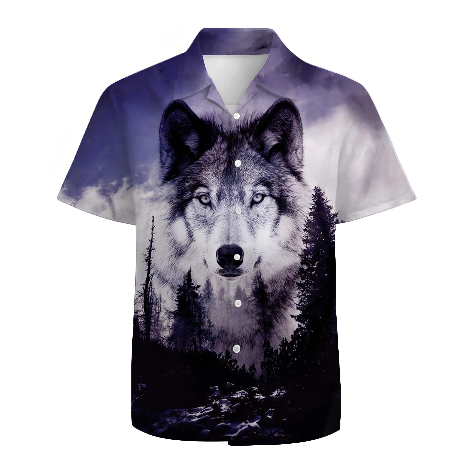 Mens Funny Hawaiian Shirts 3D Graphic Button Down Short Sleeve Tropical Holiday Beach Aloha Shirt