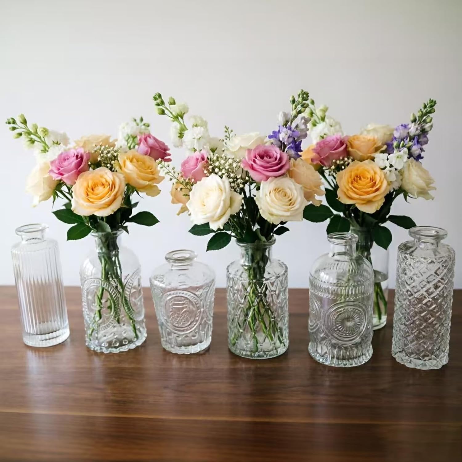 Glass Bud Vase - Set of 12 Small Flower Vases for Table Centerpieces,Mini Vase for Single Stem,Vintage Rustic Centerpiece for Floral Wedding Party, Home Decor