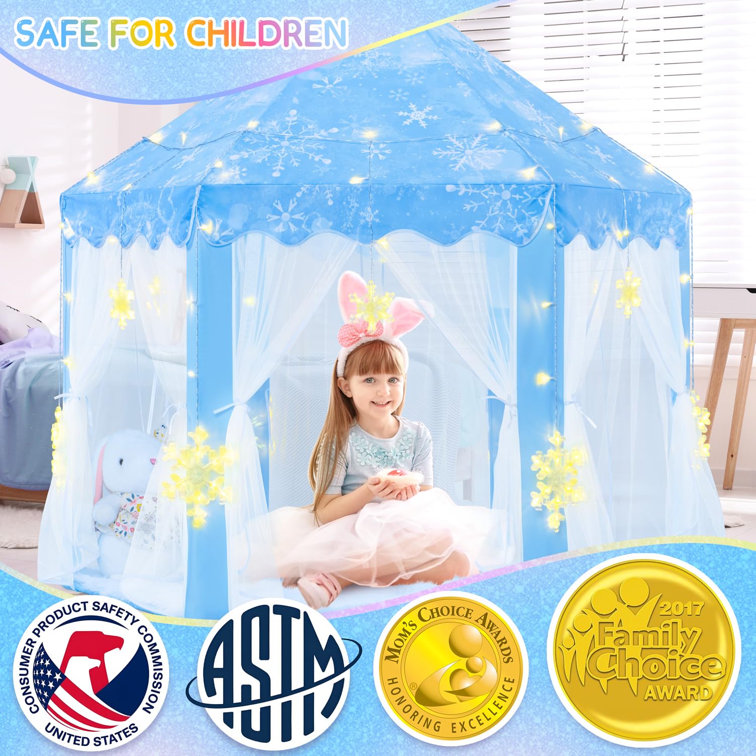 Amazon.com: EVOIONOS Frozen Princess Tent for Girls, Play Tent