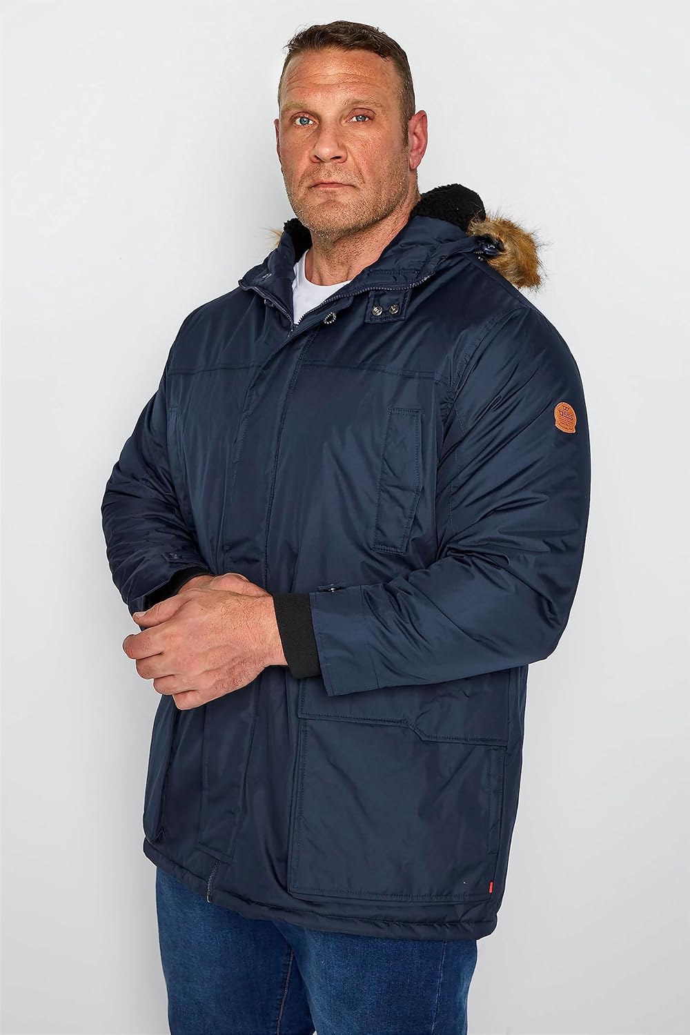D555 Duke Men's Kingsize Lovett Parka Style Jacket, Navy, 3XL, Navy, 3X-Large