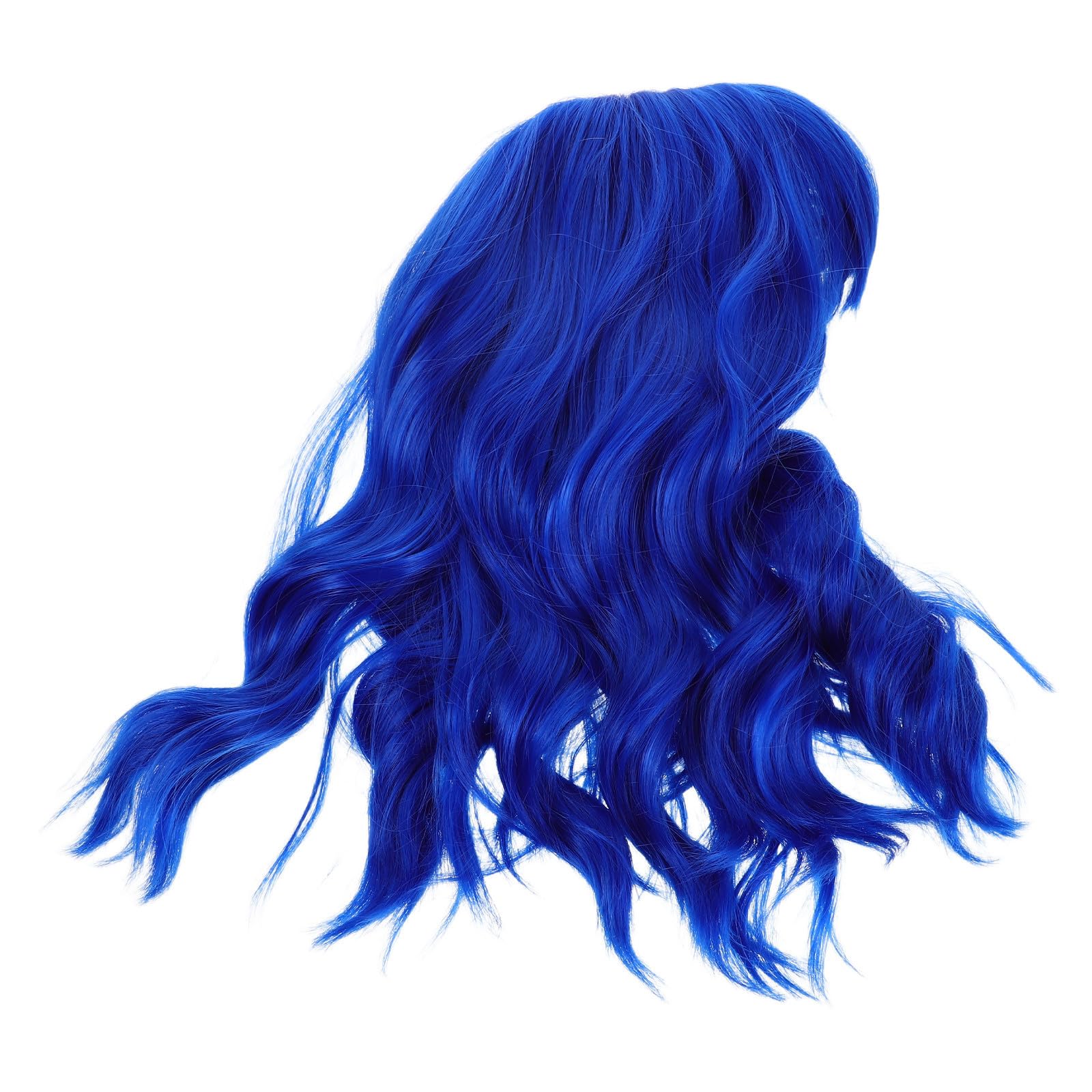Tofficu 3 Stück Kurze Blaue Bob Perücke mit Gewellten Locken und Pony aus Hitzebeständigem Kunsthaar für Damen Realistisch Einfach zu Stylen für Cosplay Events und Kostümpartys