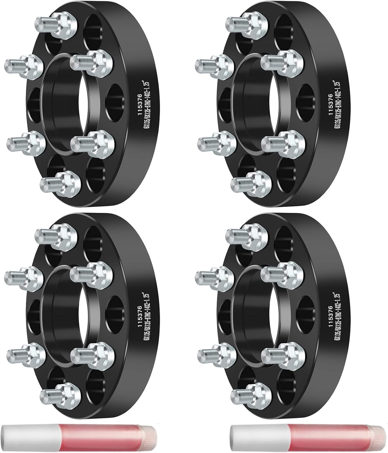 SCITOO 4X 1.25 inch 6x135mm to 6x135mm HUB Centric Wheel Spacers 6 Lug 87mm Hub Centric for Expedition Wheel Spacers for Navigator Wheel Spacers for Mark LT Wheel Spacers with 14x2 Studs