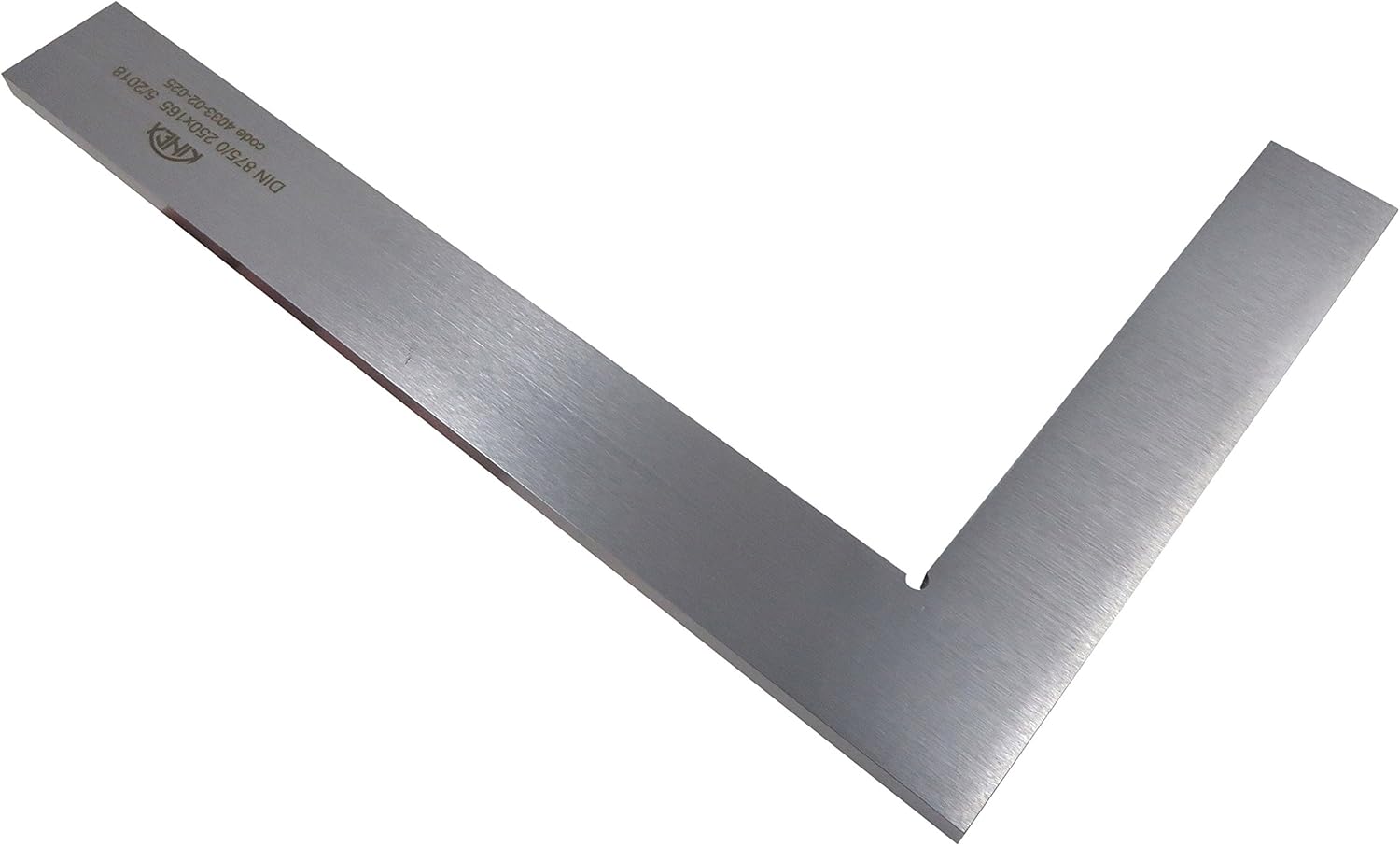 Kinex 4033-02-025 Flat Solid Machinist Square 10" x 6-1/2" (250 x 165 mm) DIN 875/0 Square to w/in 0.0004” (Four Ten-Thousandths of an Inch)