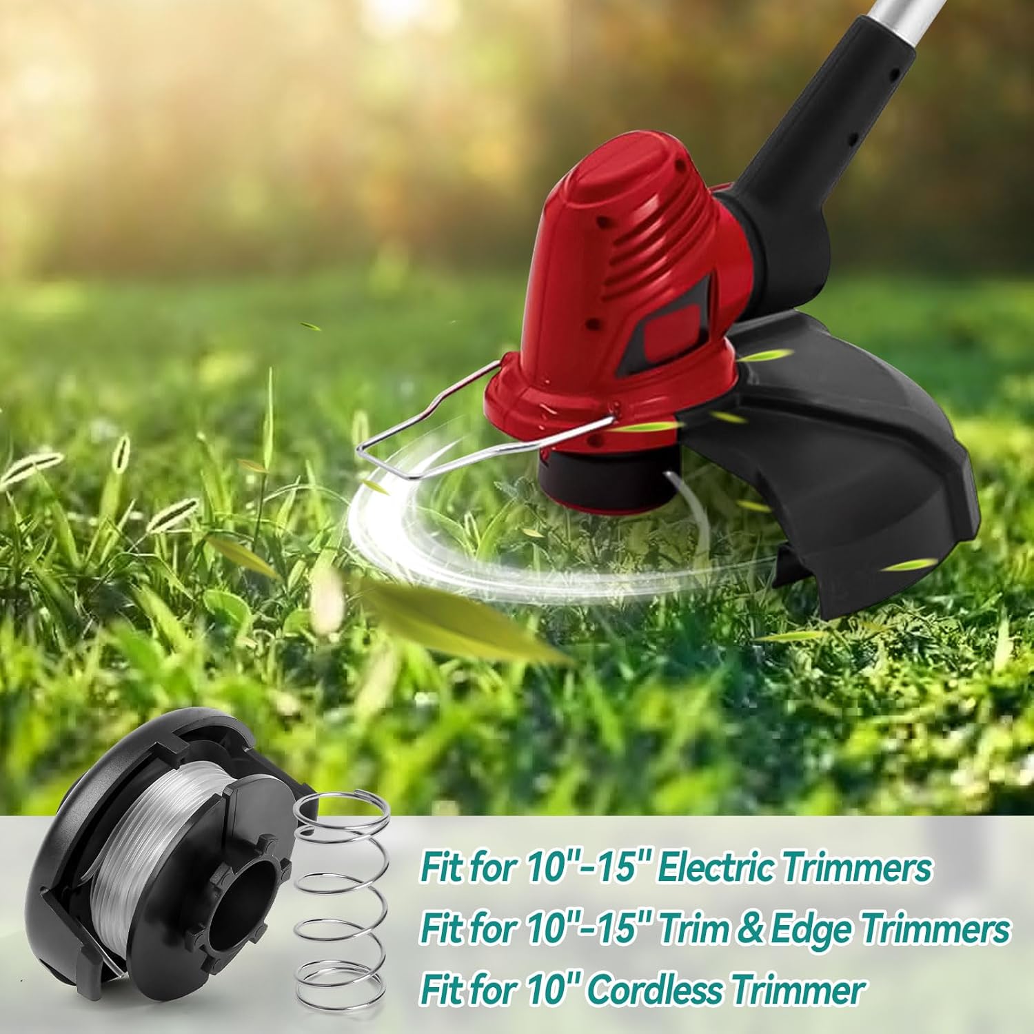 88175 String Trimmer Head Compatible with Toro 51256 5130151302 513035130451305 51307 513085130951324 51326 5133151332, with Spring and Cap (6+2+2)