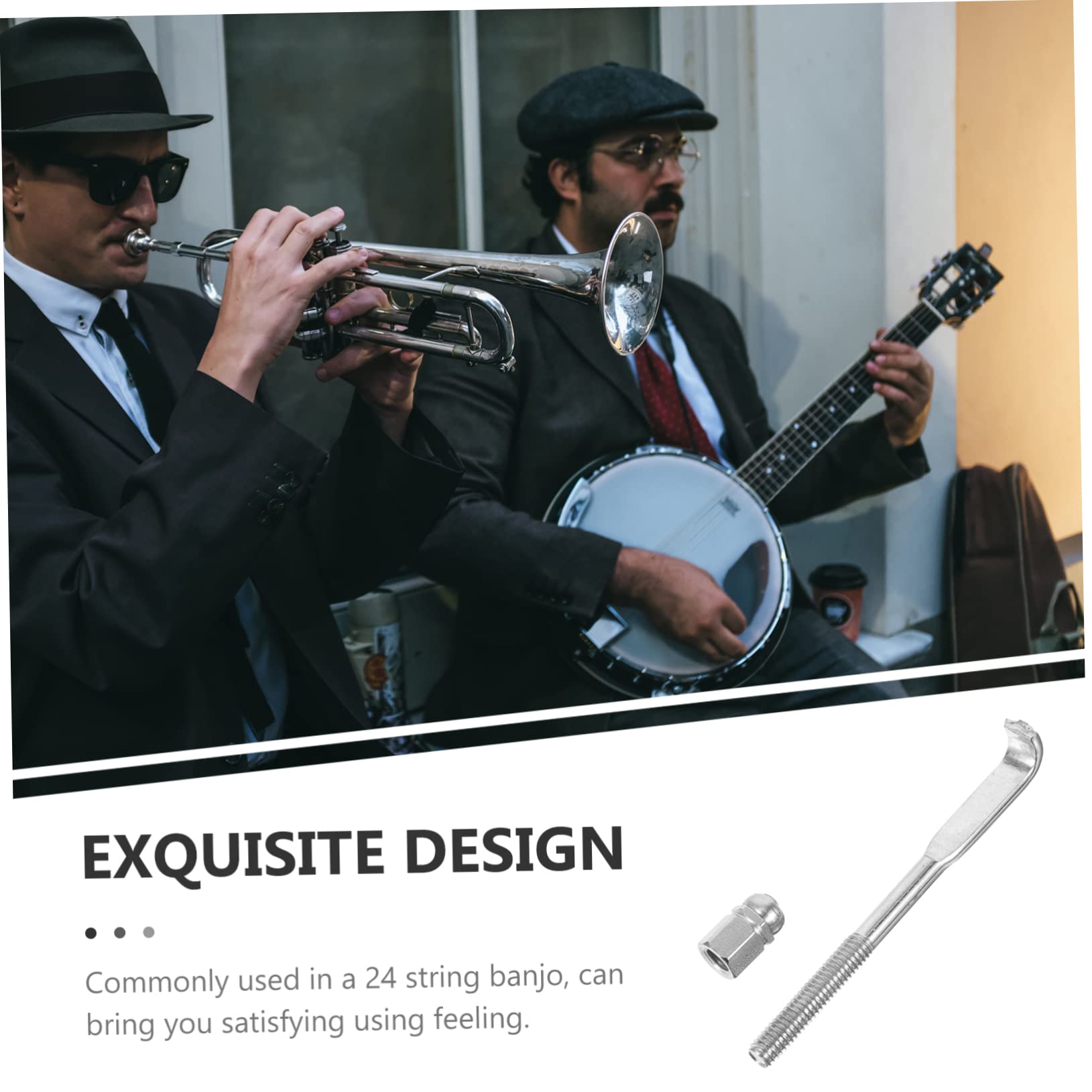 SUPVOX Banjo Hook Brackets Kit 24pc Set Banjo Hooks Nuts Musical Instrument Accessory