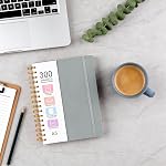 Spiral Notebook, A5 Size 5 Subject Notebooks College Ruled with Tabs and Removable Dividers, 300 Pages 100GSM Thick Spiral Ruled Lined Writing Journal Notebook for Work, School（6.2"x 8.5"）