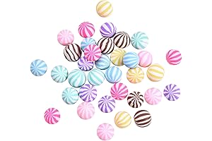LiQunSweet Fake Round Gumballs Beads for Decorations