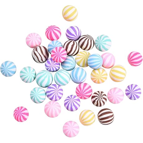 LiQunSweet Fake Round Gumballs Beads for Decorations