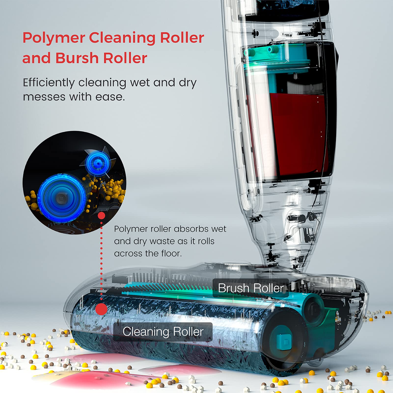 HIZERO F803 UltimateClean Bionic Hard Floors Cleaner,Electric Mop,Floor