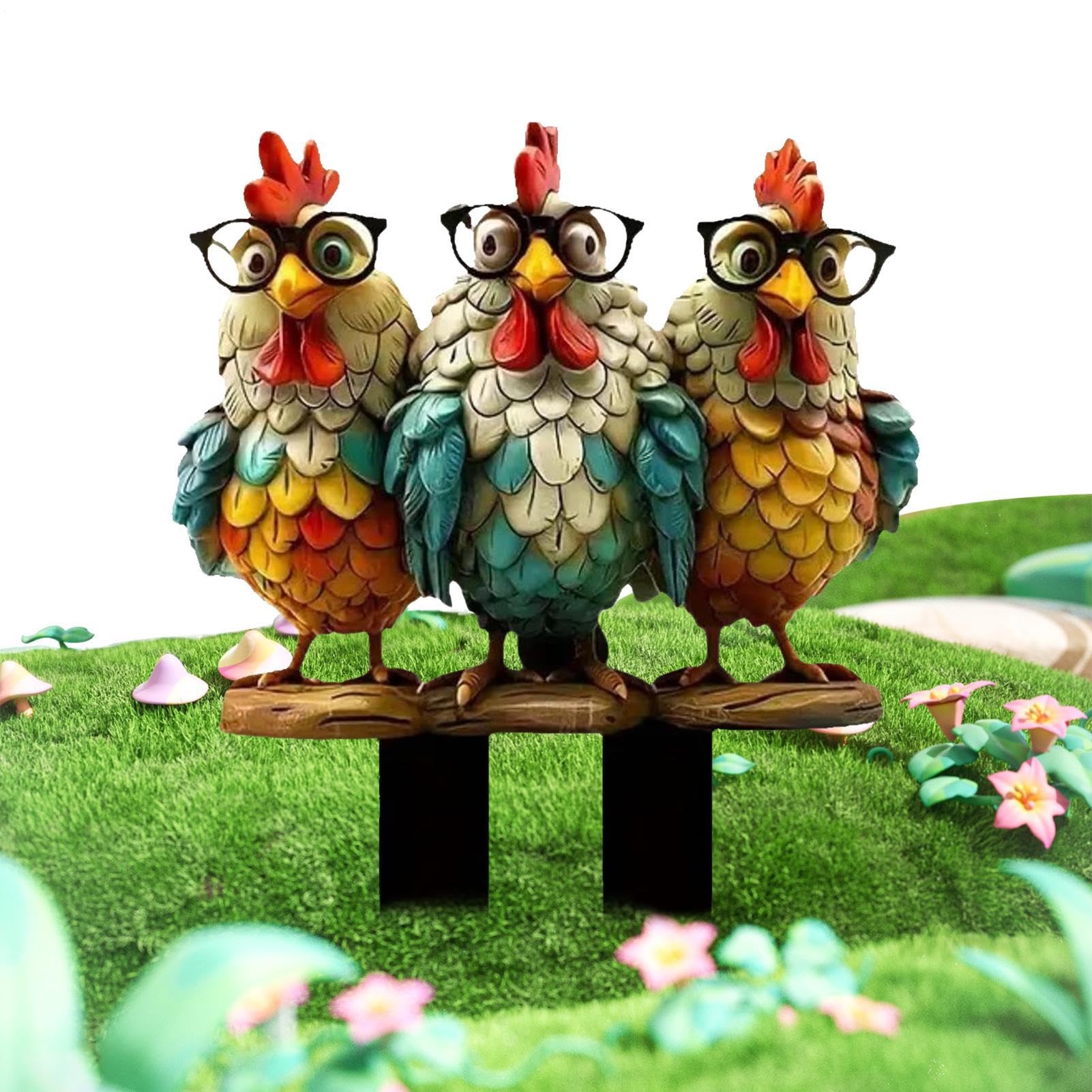 Statue de coq en acrylique pour embellir une pelouse