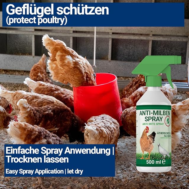 Foto 5 de 8 de 500ml Spray antiácaros para pollos, aves de corral y pájaros