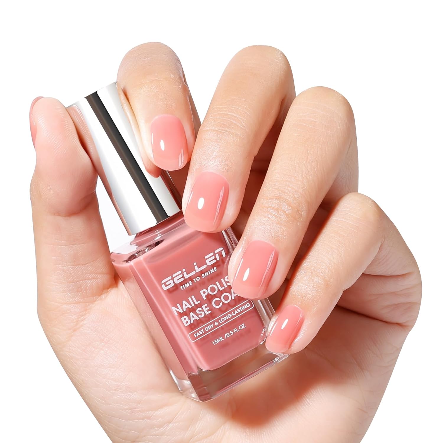 Gellen Nail Polish Remover, Non Acetone Nail Polish Removal for Regular Nail Polishes, Jasmine Scent Healthy Nail Polish Remover with Easy Push-down Pump, 6.09 Fl Oz