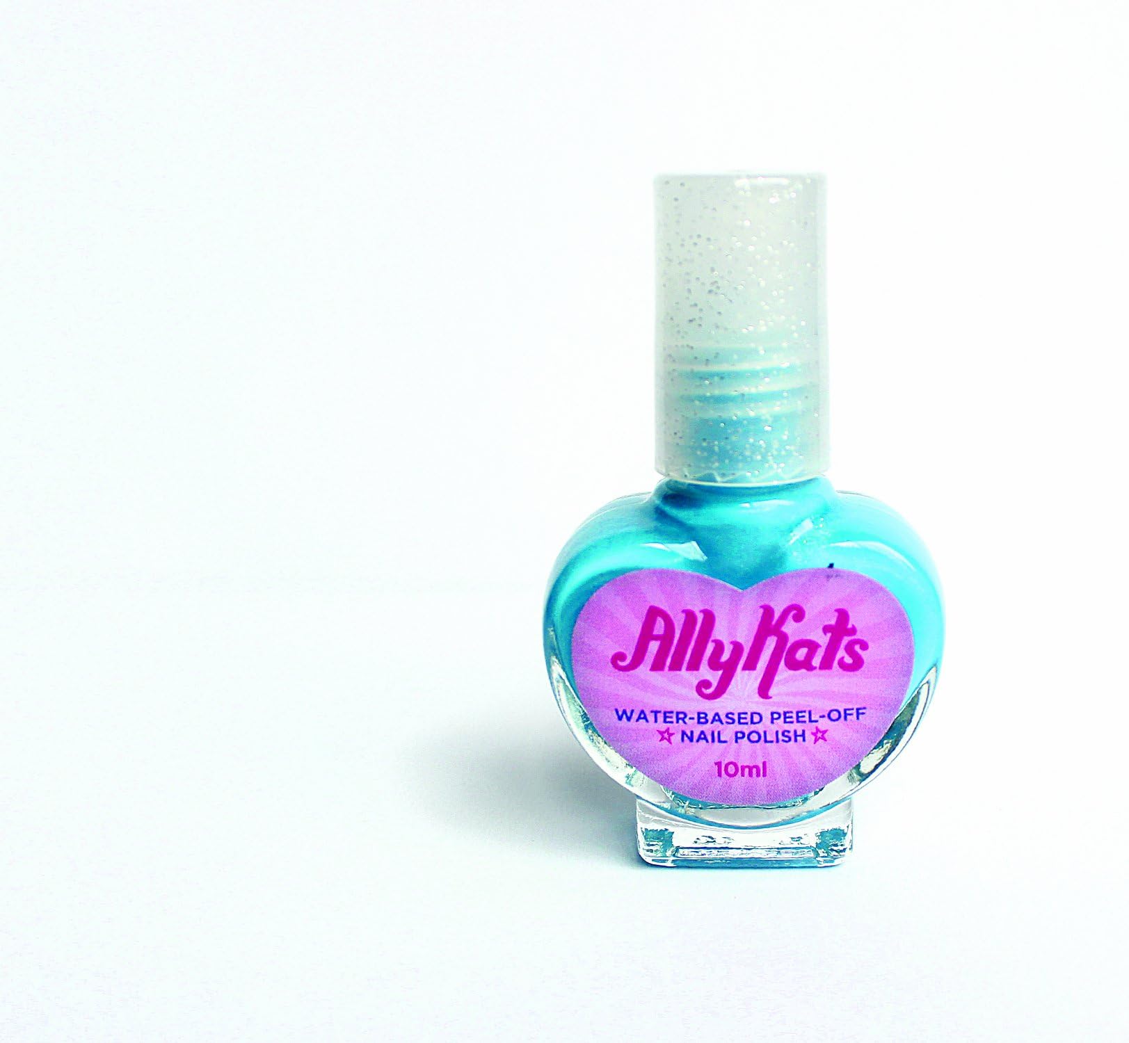 Nontoxic Water-based Peel-Off BLUE Sparkle Nail Polish (Pack of 2)
