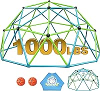 Vista 1 de Zupapa Domo de Escalada de 10 Pies, Gimnasio de Jungla al Aire Libre para Niños con Agarre de Escalada - Escalador de Cúpula Geométrica que Soporta