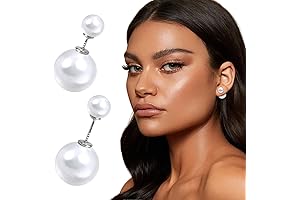 Mesmerizing Double-Sided Faux Pearl Stud Earrings: Sophistication and Versatility