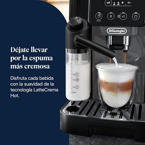 De’Longhi Magnifica Start - Perfetto Machine à Café Automatique avec LatteCrema Mousseur à Lait Automatique, 4 Boissons Enregistrées, Commandes Soft Touch, Noir et Gris (ECAM222.60.BG) - 6