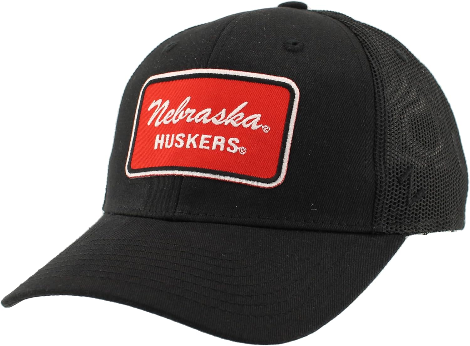 Nebraska Cornhuskers NCAA Officially Licensed Snapback Hat Big Rig Patch Black Brick