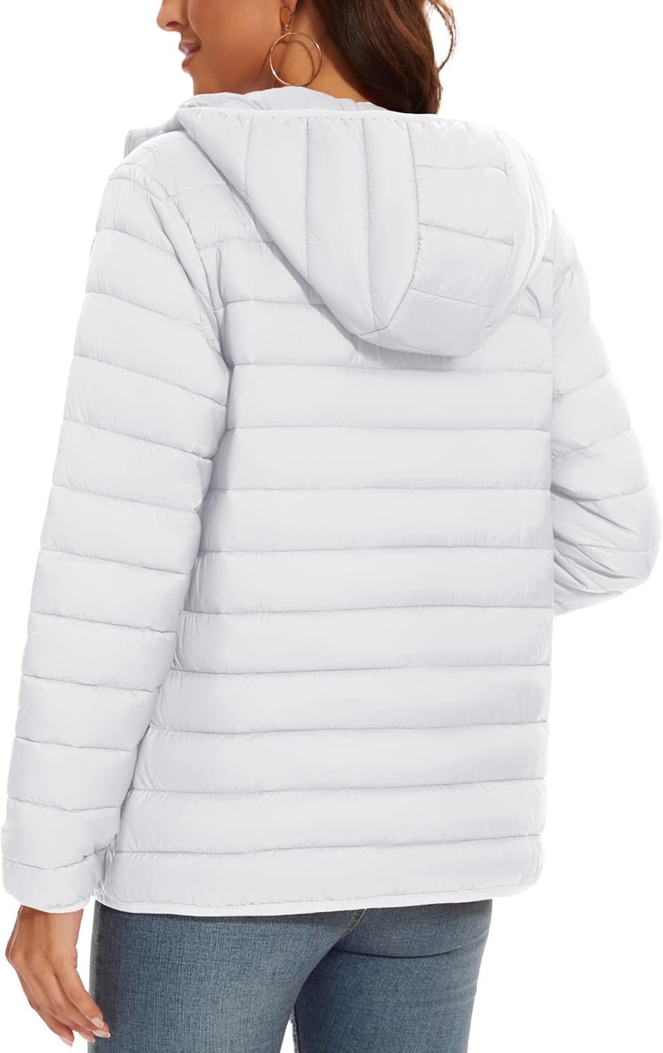 YUCOLEN Women's Puffer Jacket with Hood Lightweight Quilted Warm Coat image 2