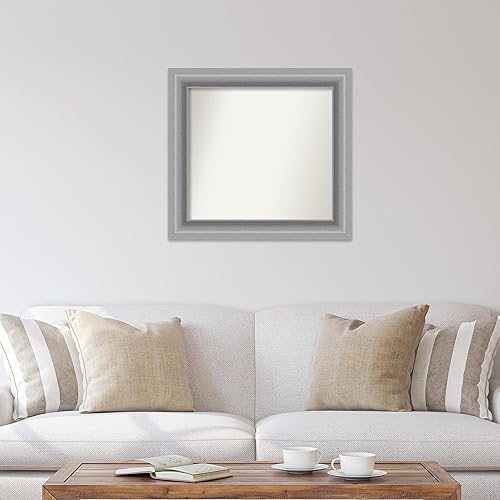 Miniatura 4 de Amanti Art Espejo personalizado, espejo de baño de níquel pulido, espejo de pared o espejo de tocador de baño sobre el fregadero (28 x 30 pulgadas),