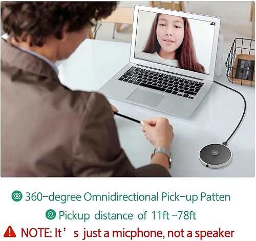 Miniatura 2 de Micrófono USB para conferencias sin altavoz, micrófono de computadora USB de escritorio, tecnología de cancelación de ruido, grabación, Skype, clase