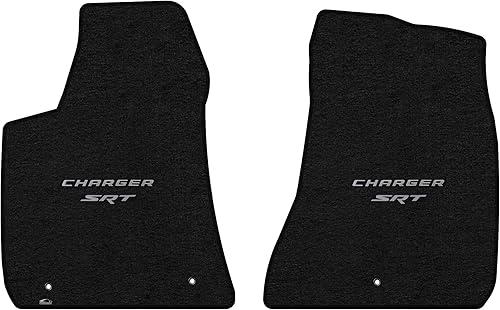Miniatura 5 de Lloyd Mats Alfombrillas alfombradas resistentes para Dodge Charger RWD 2011-2023 (carbón, 4 piezas, cargador rojo RT)