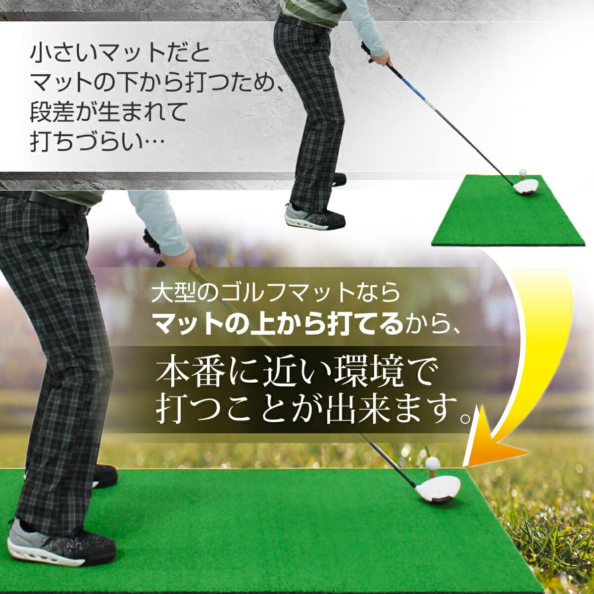 Amazon | GolfStyle 本格派 ゴルフマット ゴルフ 練習用 マット